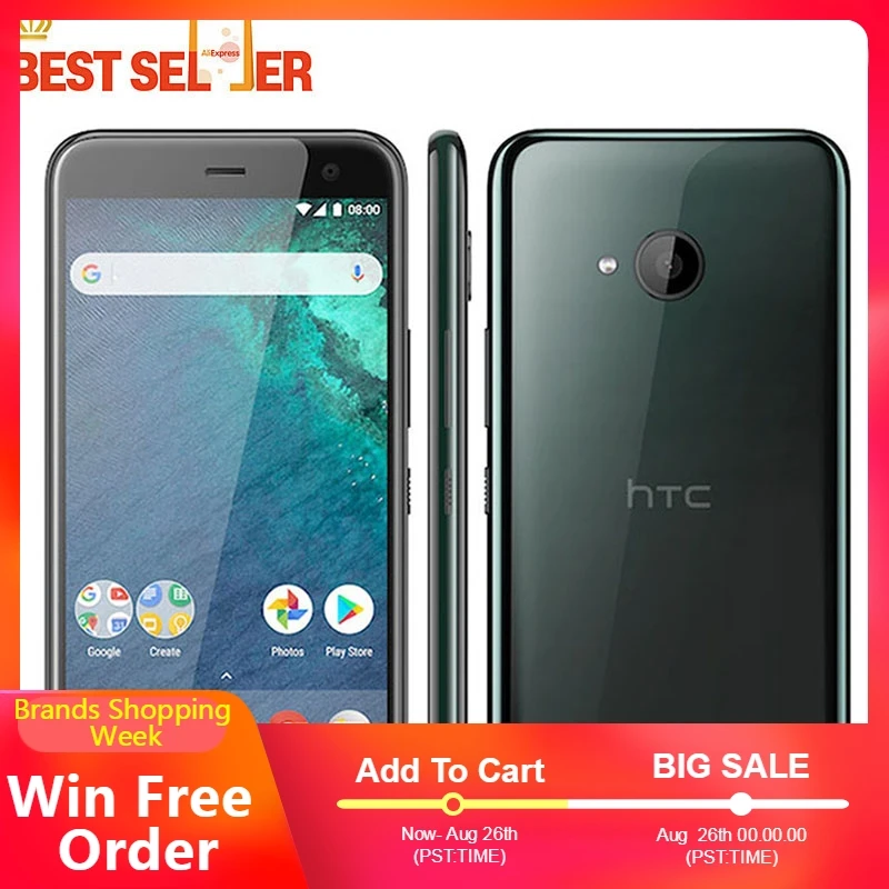 Оригинальный разблокированный мобильный телефон htc U11 life 4G LTE 3 ГБ ОЗУ 32 Гб ПЗУ 5 2