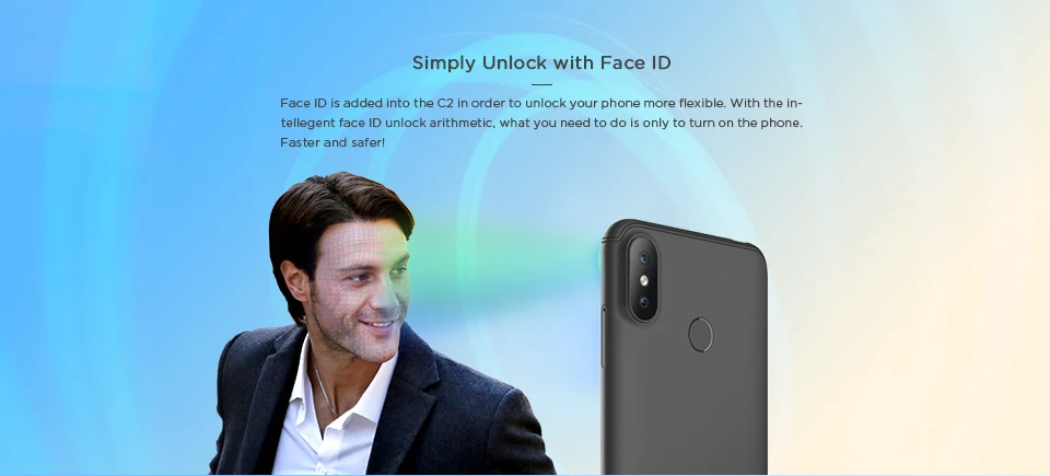 Глобальная версия HOMTOM C2 Android 8,1 2 ГБ+ 16 Гб мобильный телефон Face ID MTK6739 четырехъядерный 13 МП Двойная камера OTA 4G FDD-LTE смартфон