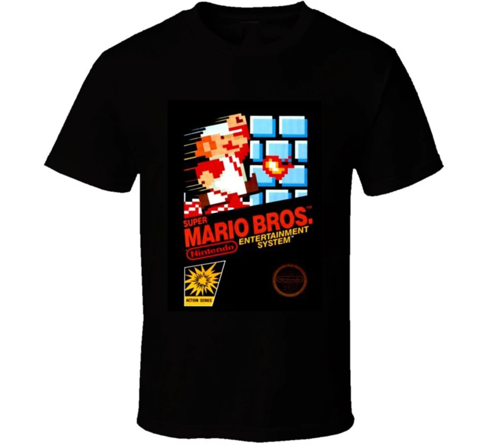 Super Mario Bros Original Nintendo Retro Vintage Video Game T Shirt Custom Graphic Tees Tee | Мужская одежда