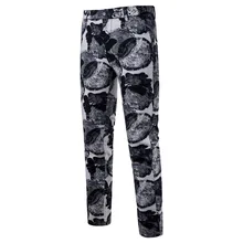 Мужские повседневные брюки в западном стиле с принтом Nation Wind K53