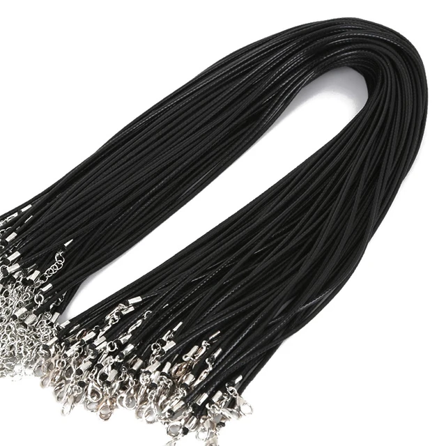 15 Mm Leather Jewelry Chain Black Leather Cord Wax Rope DIY Necklace Rope  45 Cm Lobster Clasp Jewelry Accessories2347722 From P94y, $6.65