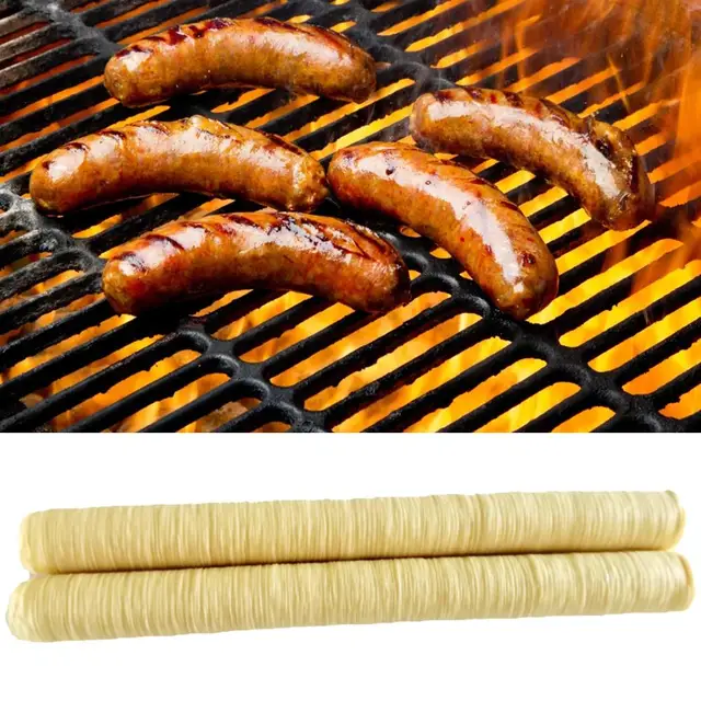 14 M * 26 Mm -Es Kolbászcsövek Sült Kolbász Szárított Hot Dog Kollagén Ház Kolbászcsomagoló Szerszámok - Image 5