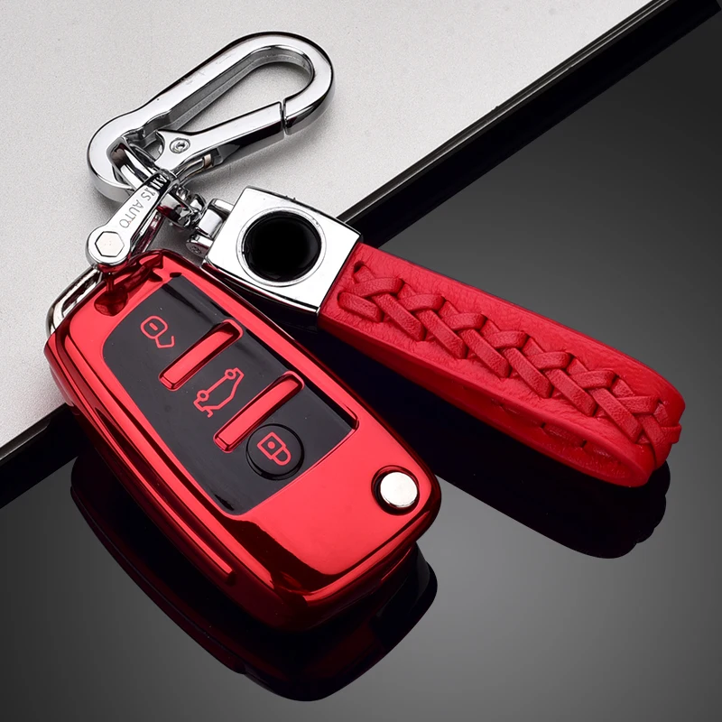 New Soft TPU Auto Chiave A Distanza Della Copertura Della Cassa di Protezione Borsette Per Audi C6 R8 A1 A3 Q3 A4 A5 Q5 A6 S6 A7 B6 B7 B8 8P 8V 8L TT RS Sline - Hb3f5f349a6c24861866dc1a2beab6b8eL