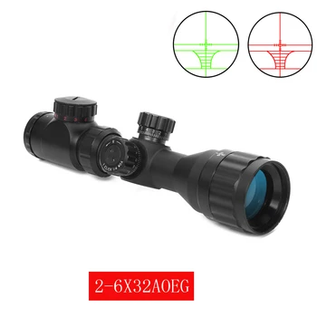 

2-6X32AOEG Tratical Hunting Rifle Scope Red Green Mil-Dot Illuminated Crosshair Optics Reflex Optical Scopes For Outdoor Hunting