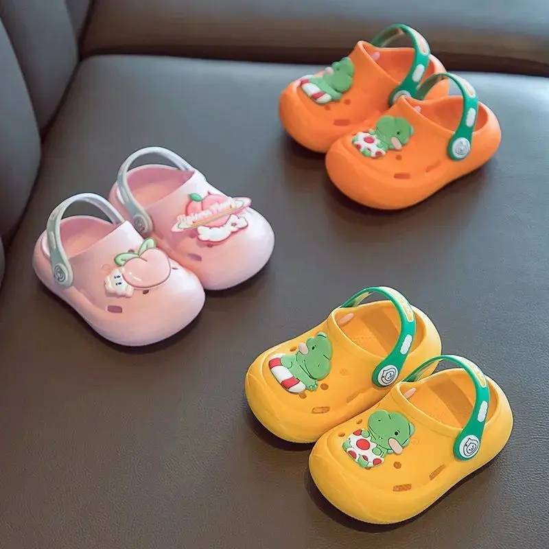 Children's Slippers Summer Cute Girls 1-3 Years Old Cartoon Non-slip Male Baby Sandals Home Soft Sole Slippers Clogs For Kids