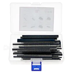 Kit de connecteurs mâles et femelles, lot de 5 pièces de 40, pièces/boîte ou 8 broches, PCB, 2.54mm 
