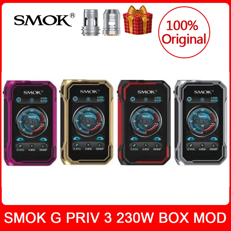 

[coils gift] In stock! SMOK G-PRIV 3 Box Mod 230W Touch Screen Vaporizer vape E-Cigarette Support TFV16 LITE Tank vs x-priv