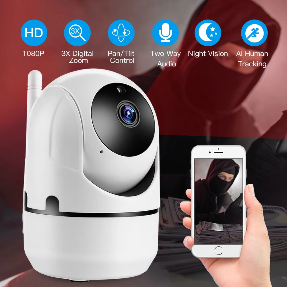 

720P 1080P Wireless IP Camera Intelligent Auto Tracking Of IR Night Baby Monitor Work Well With App YCC365 Mini Camera ipcam cam