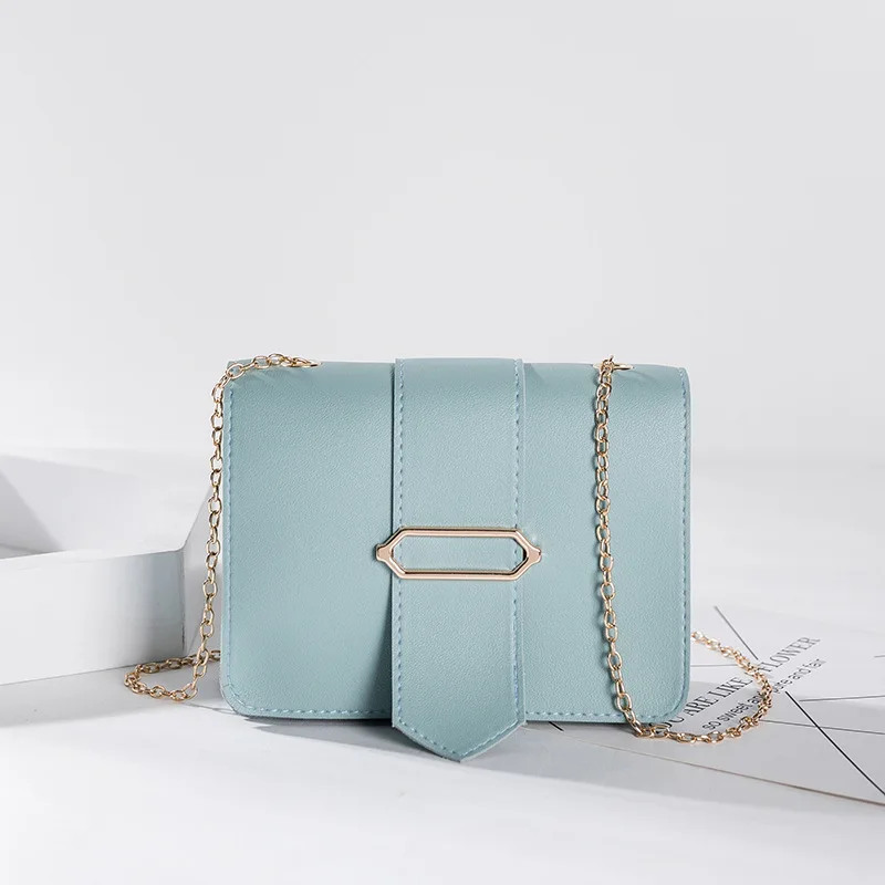 

2019 Summer New Style Korean-style Chain Square Sling Bag Candy-Colored WOMEN'S Shoulder Bag Shoulder Mobile Phone Bag