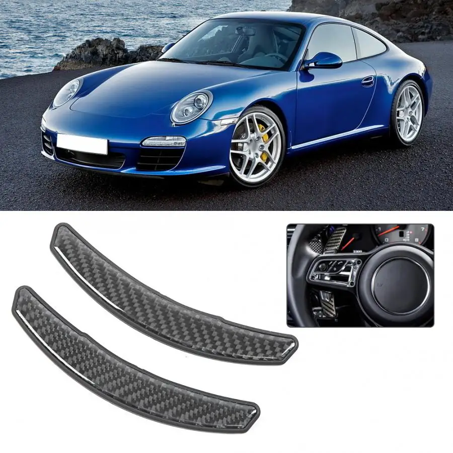 2 шт. углеродное волокно руль сдвиг Paddle подходит для Porsche 2011 2012 2013