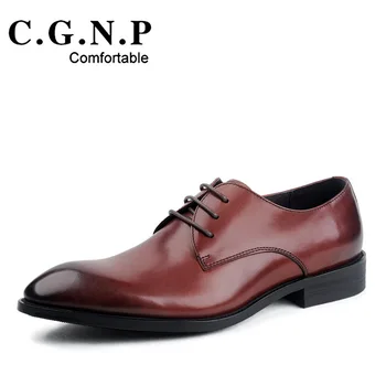 

Men Shoes Comfortable Cowhide Shoes Work Wear Business Formal Wear Leather Shoes Luxury Wedding Shoes Simple