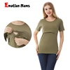 Mommy Nursing T-shirt Maternity Tops Breastfeeding Clothes Short Sleeve Cotton Shirt Lactation Blouse Big Size S-XXL 1