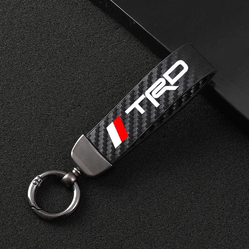 New Carbon Fiber Car Styling Keychain 4s Shop Fine Gift Key Ring For Toyota TRD VIOS Avensis Auris Hilux Corolla Camry RAV4 | Автомобили и