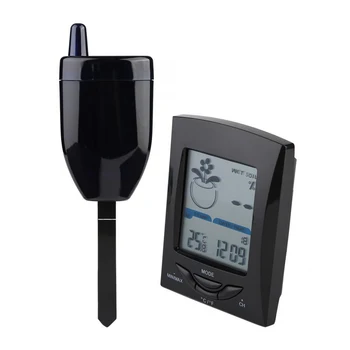 

LCD Display Plant Clock Temperature Garden Indoor Outdoor Soil Moisture Tester Flowerpot Tool Accurate With Wireless Sensor