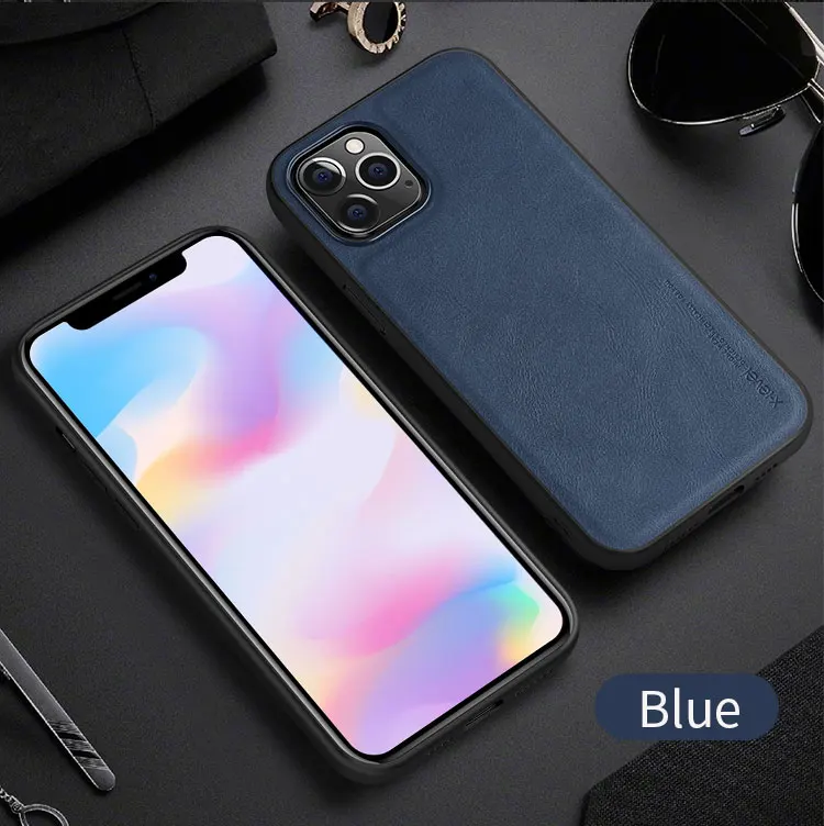 For iPhone 12 Case 100% X-Level Retro Leather Soft Silicone Edge Back Cover for iPhone 13 Pro Max чехол case for iphone 12 pro