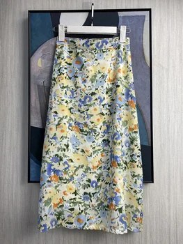 

Women Skirt 2020 Spring and Summer New Half Skirt Women Floral Skirt Women A-line Midi Skirt