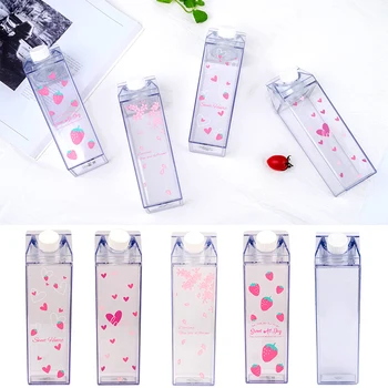 

Kitchen Leakproof Creative Transparent Milk Water Bottle Drinkware Outdoor Climbing Tour Camping Milk Water Bottles