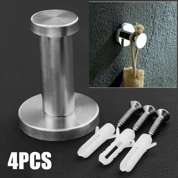 

4 Pcs Wall Mounted Coat Hats Robe Hanging Hook Hanger Kit With Screws High Quality