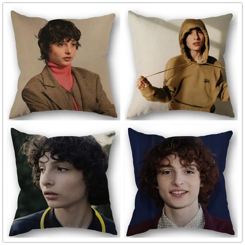 Таможня Finn Wolfhard хлопок льняная квадратная Наволочка на молнии для офиса семьи