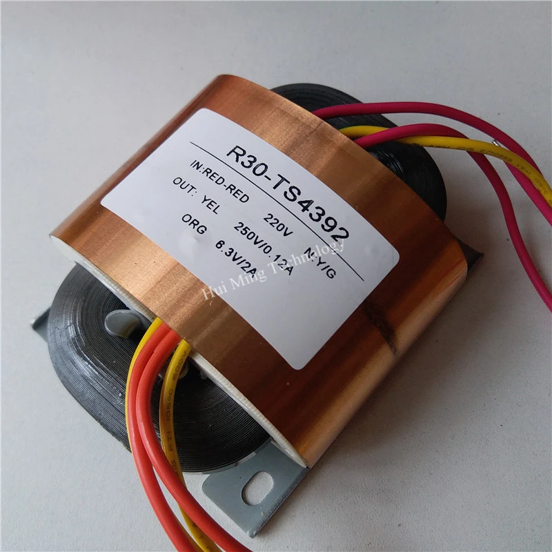 Feito sob Encomenda Pre-decodificador do Escudo de Cobre R30 do Transformador 45va do Núcleo de 6.3 r com Amplificador de Potência Transformador 2a 250 v 0.12a 220