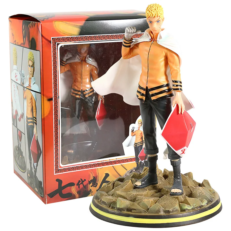 Наруто Shippuden Senju Hashirama Namikaze Minato Uzumaki Наруто Sarutobi Hiruzen Tsunade статуя ПВХ фигурка модель игрушки - Цвет: Naruto box