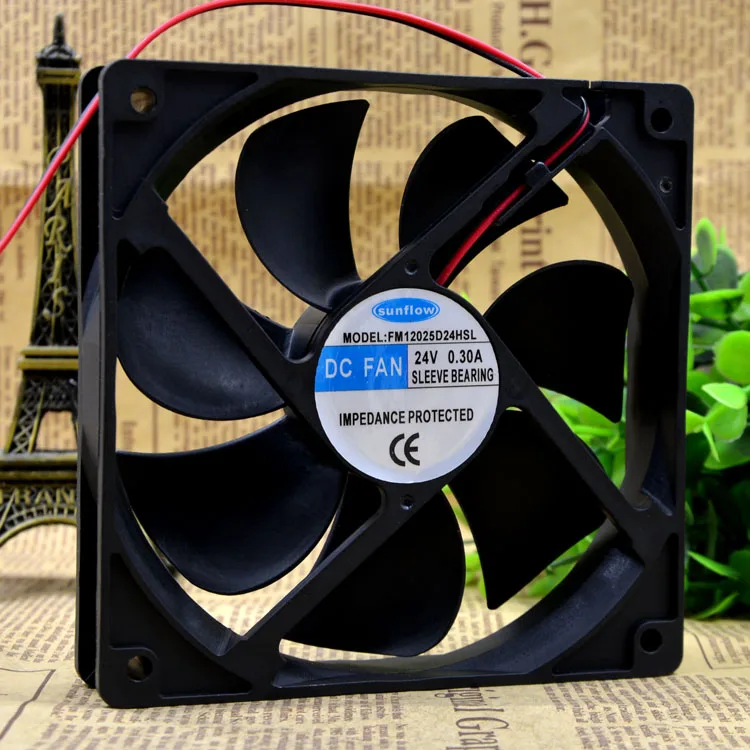 

Sunfuow Fm12025d24hsl 24v 0.30a2 Line Mute Case Cooling Fan 12cm
