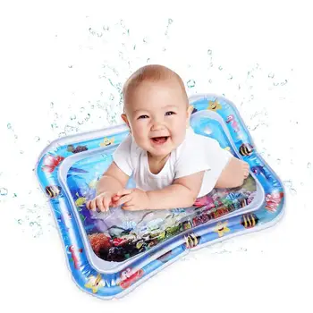 

Blue Inflatable Baby Water Mat Sleeping Mat Infant Tummy Time Fun Activity Play Center Toys Toddler Water Pad For Baby Toys Gift