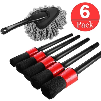 

Car Duster,Detailing Brush Set,Auto Detail Brush Set with Car Dash Duster Brush for Car Motorcycle Automotive Cleaning Wheels,Da