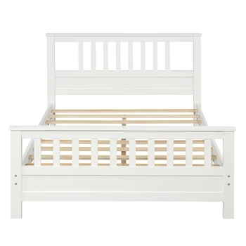 شراءسرير بلا أرجل خشبية مع لوح أمامي ولوح قدم