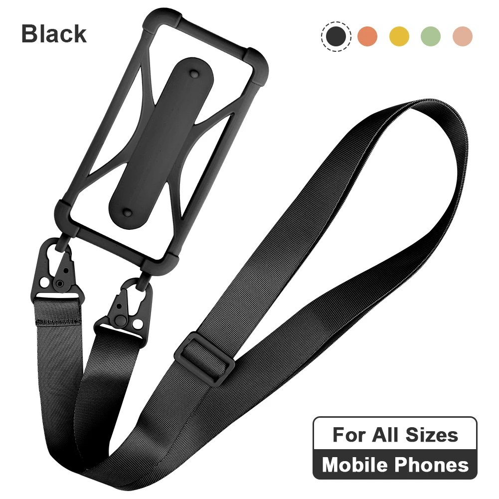 Silicone Shockproof Phone Protective Holder Cover Smartphones Lanyard