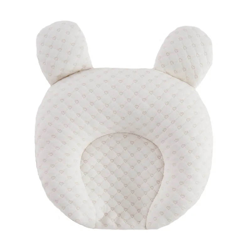 style2 Дышащая Защитная Подушка против подголовника для детей, хлопок, латексная подушка для новорожденных, От 0 до 1 года подушка в форме головы - Цвет: style2