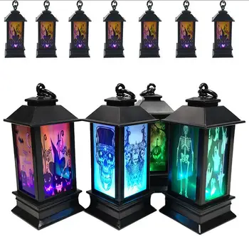 

Creative Pumpkin Light Skeleton Halloween Romantic Bat Pumpkin Lamp Garden Kids LED Hanging Lantern Spider Witch Home Decor