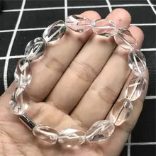 14x9 мм Природный рок-кристалл браслет ювелирные изделия для женщин леди мужчин прозрачный кристалл мощный модный браслет из бусин AAAAA