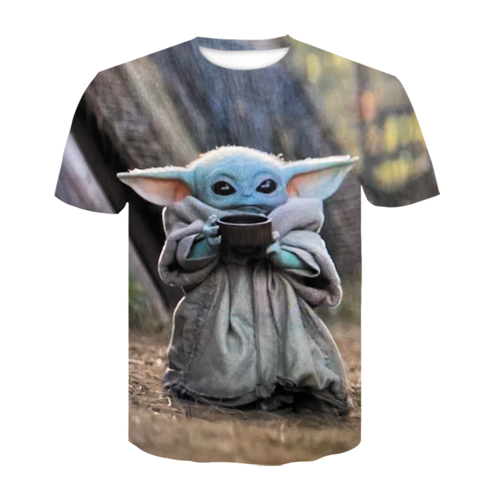 

Men T-Shirts Baby Yoda The Mandalorian t shirt 3D printed Funny Tee Shirt Short Sleeve Star Wars men Clothes 2020 dropship