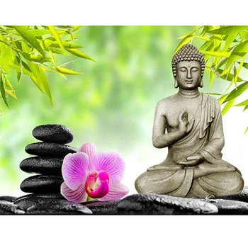 

Diy Diamond Embroidery buddha zen Life 5D Diamond Painting buddha Stitch Cross 3D Diamond Mosaic Decoration Christmas art gift