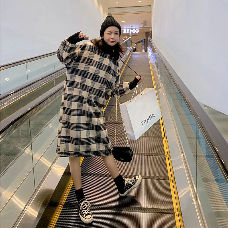 

Photo Shoot Hoodie Long over-the-Knee 2020 Spring New Style Fashion WOMEN'S Dress Collocation Full Body Dress Elegant Goddess VA