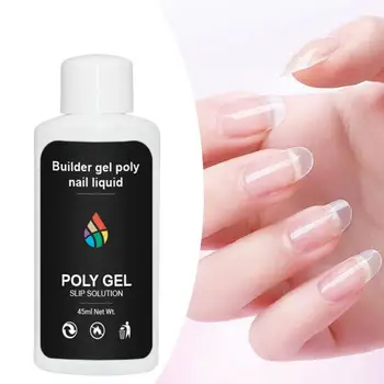 

45ML Quick Builder Poly UV Gel Polish Nails Permanent Liquid Slip Solution Painless Acrylic Nail Art Quick Extension Tools