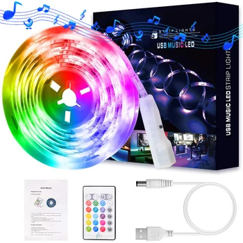 

Mini Music Voice Controller Led Strip Lights Neon Tape Usb Bedroom Decoration Tape Diode Led Strip Lamp Wifi Controller D30