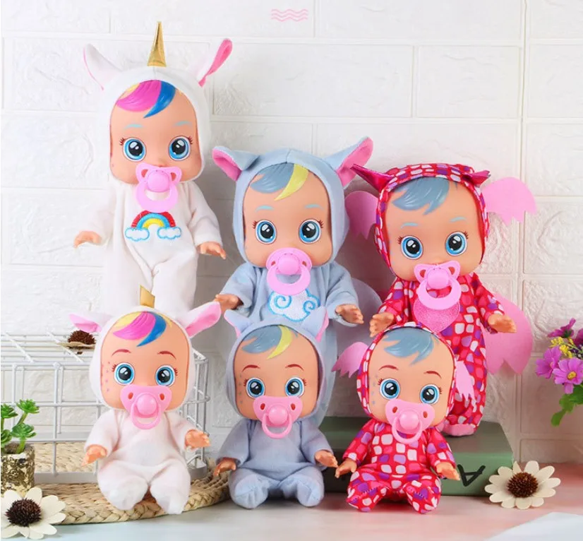 3D Cry Babies Dolls, luls, единорог, детские игрушки для мальчиков и девочек, детская кукла, она прольет слезы, подарок на день рождения для детей