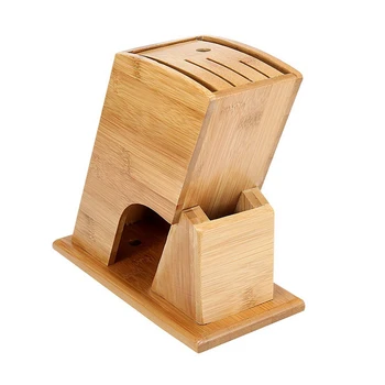 

Bamboo Knife Storage Block Without Knives Knife Storage Organizer And Holder
