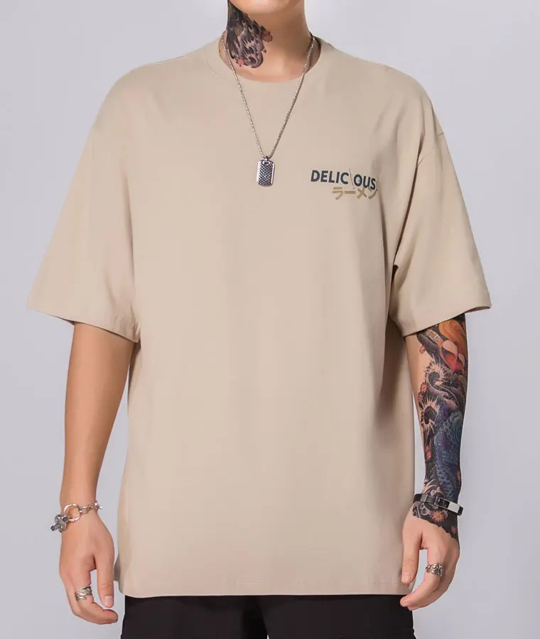 Puffer Fish Ramen Print Short Sleeve Tee