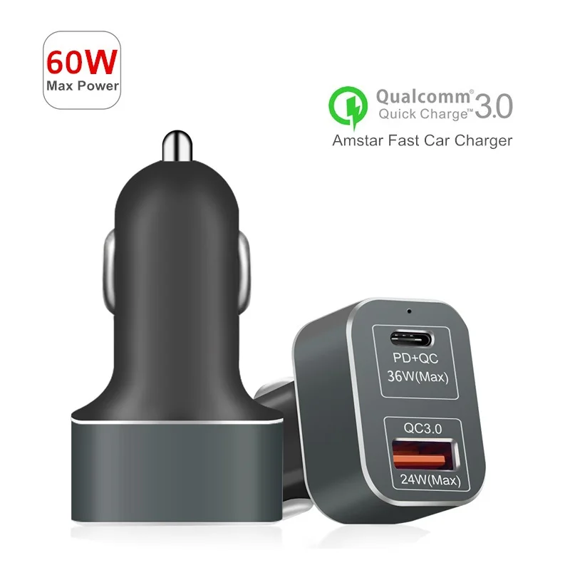 Usb Type C Car Charger Power Delivery Auto Charger Fast Type C 2