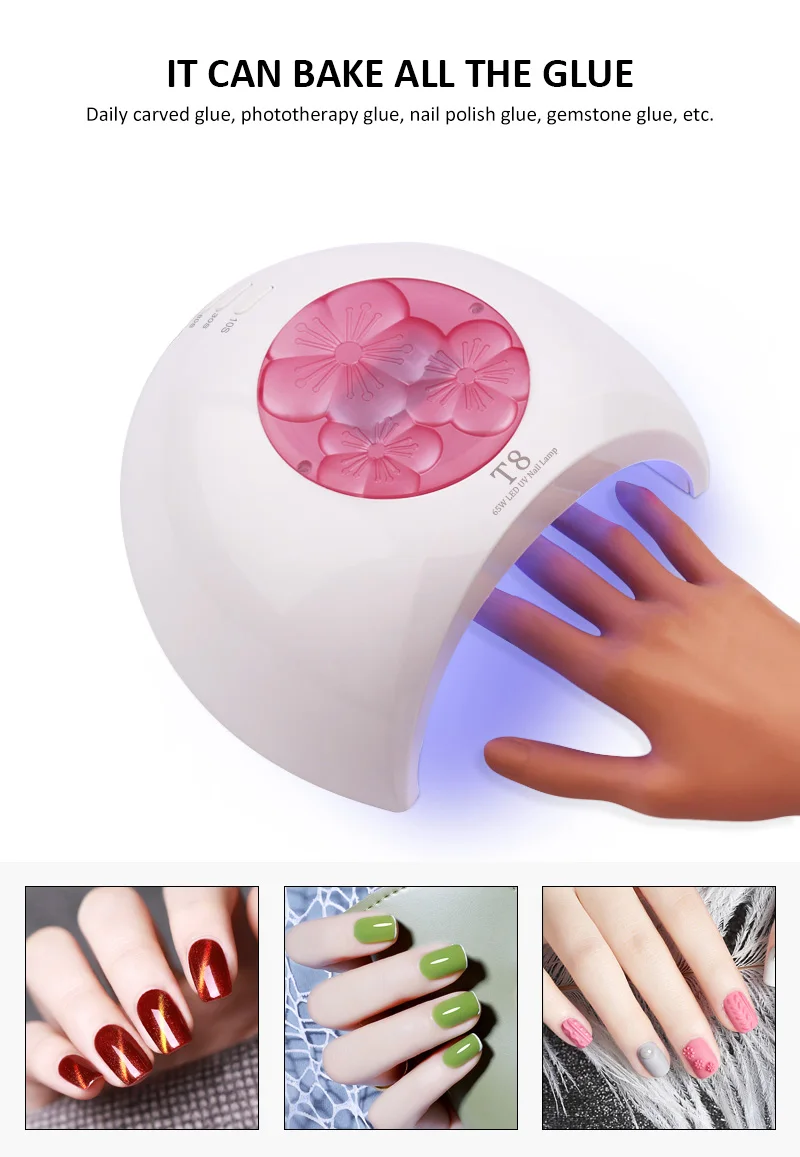 65W UV LED Nail Lamp UV Light for Nail 33 Pcs Light Bead UV Gel Nail Lamp Quick Curing Nail Gel Polish Nail Dryer Suitable Salon