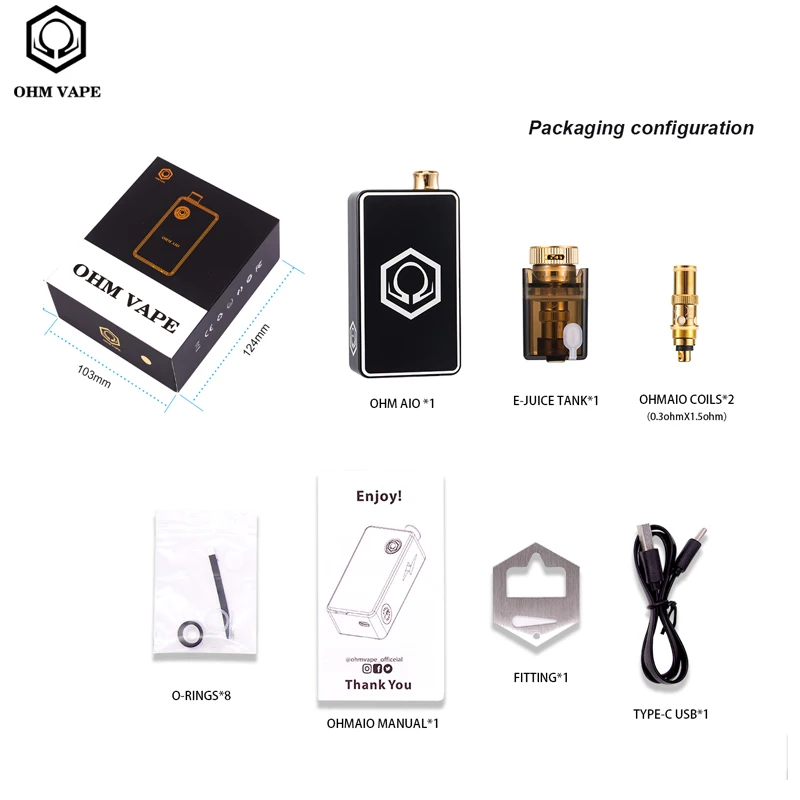 Ом Vape AIO Pod Комплект 42 Вт коробка мод питание от одного 18650 3 мл и 1 5 керамическая