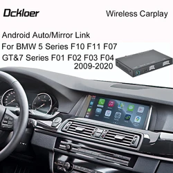Fonction CarPlay sans fil avec Android, AirPlay, mirrorlink, pour voiture BMW série 5 7 F10 F11 F07 GT F01 F02 F03 F04 2009 – 2020 