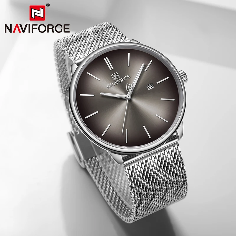 Часы наручные NAVIFORCE мужские/женские кварцевые брендовые роскошные стальные