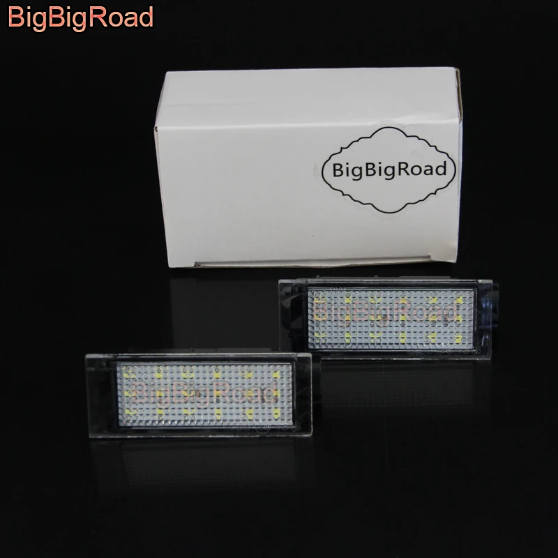 BigBigRoad автомобильные номерные знаки Подсветка рамки Номера для Renault samsung SM3 2013 ~ 2015