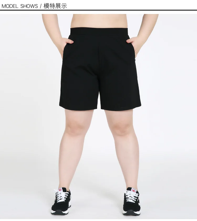 Summer Black Casual Short Loose Sweatpants Short Pants Femme Women Trouse Pantalon Mujer Plus Size 3XL DJ323