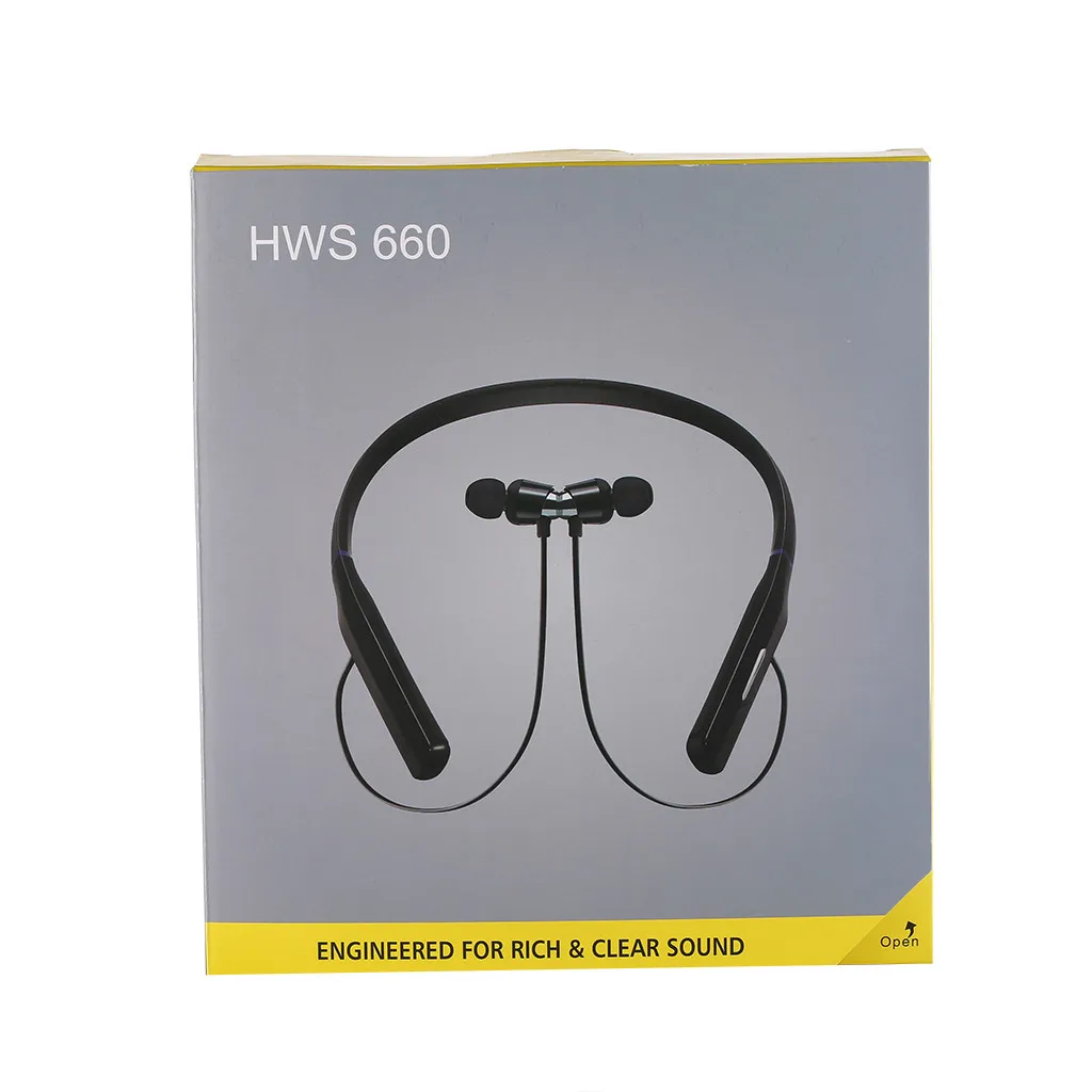Без потерь качество звука 200 мАч батарея HWS-660 Bluetooth V4.2 гарнитура беспроводная гарнитура Bluetooth гарнитура спортивные Висячие шеи