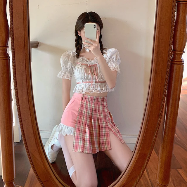 2 Piece Country Girl Kawaii Harajuku Skirt & Top 3